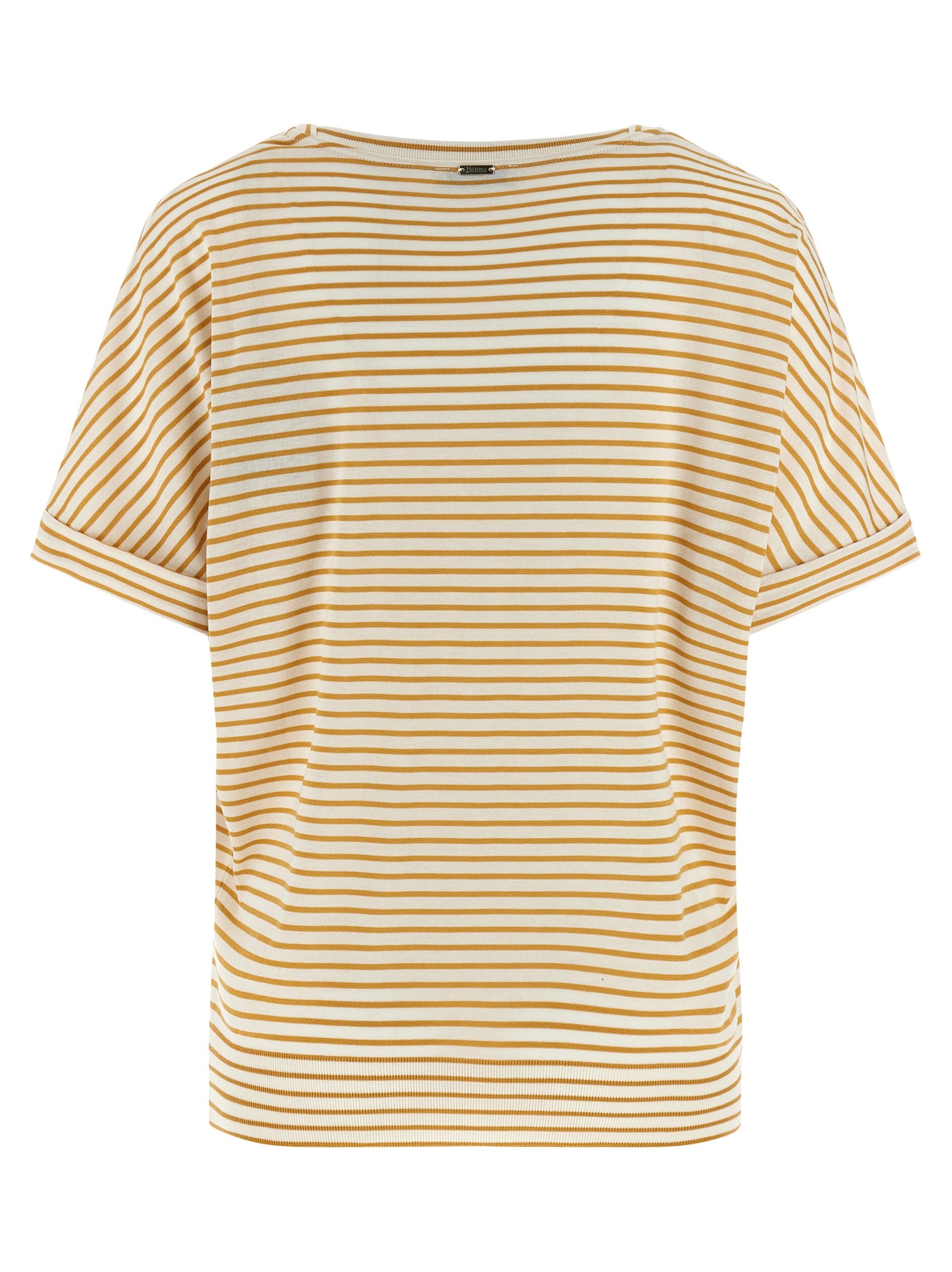 Herno 67% lyocell t-shirt in yellow — view 2
