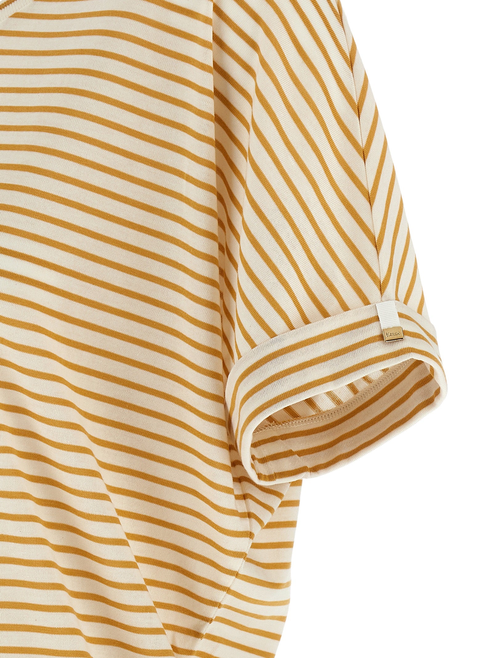 Herno 67% lyocell t-shirt in yellow — view 4
