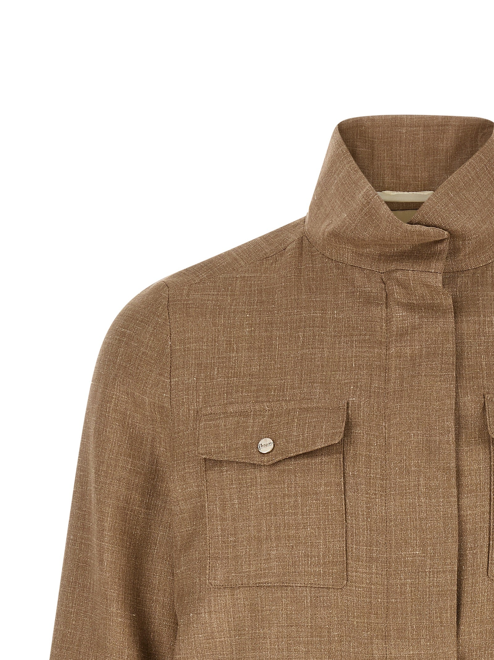 Herno 47% wool jacket in beige — view 3