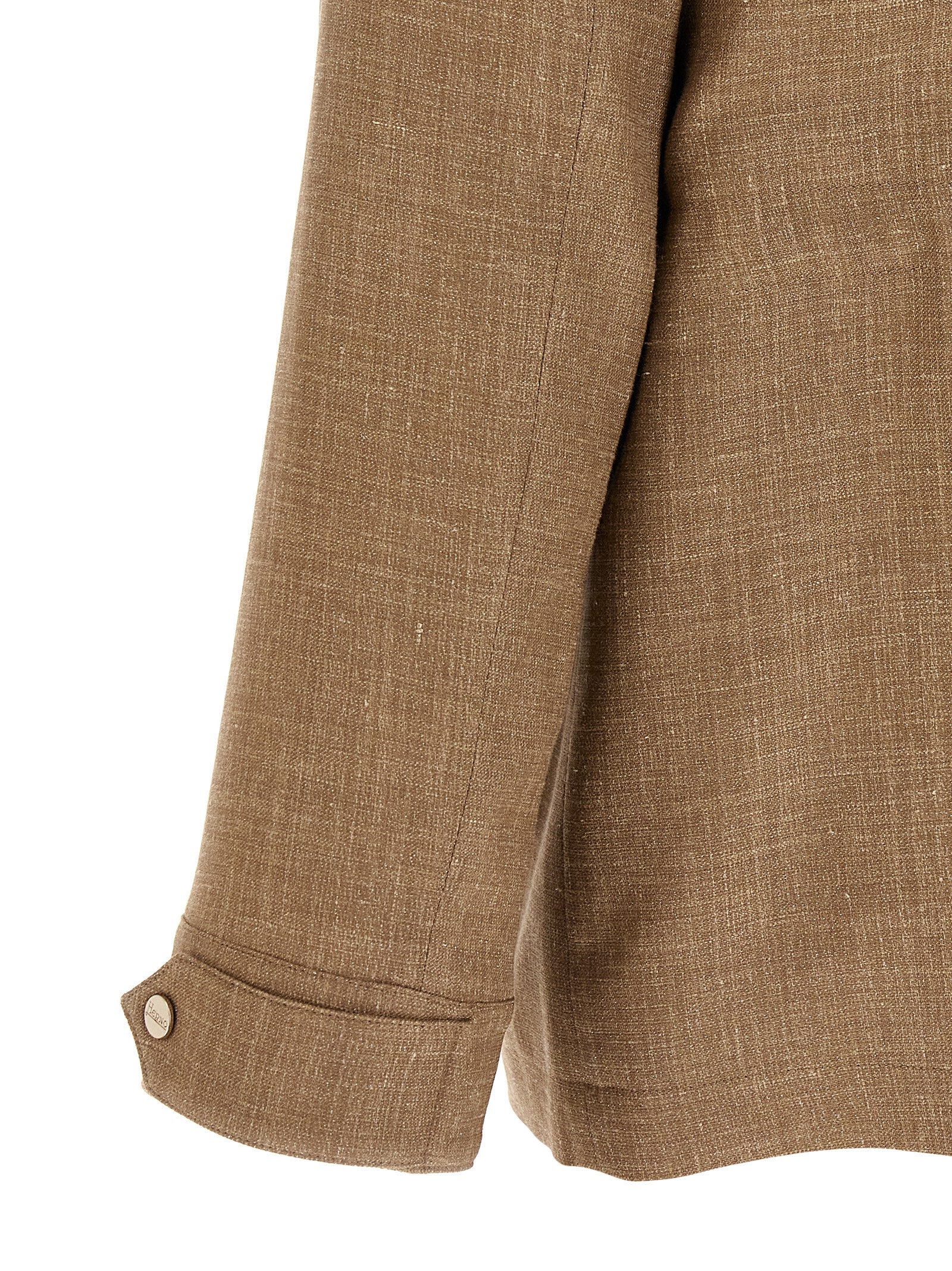 Herno 47% wool jacket in beige — view 4