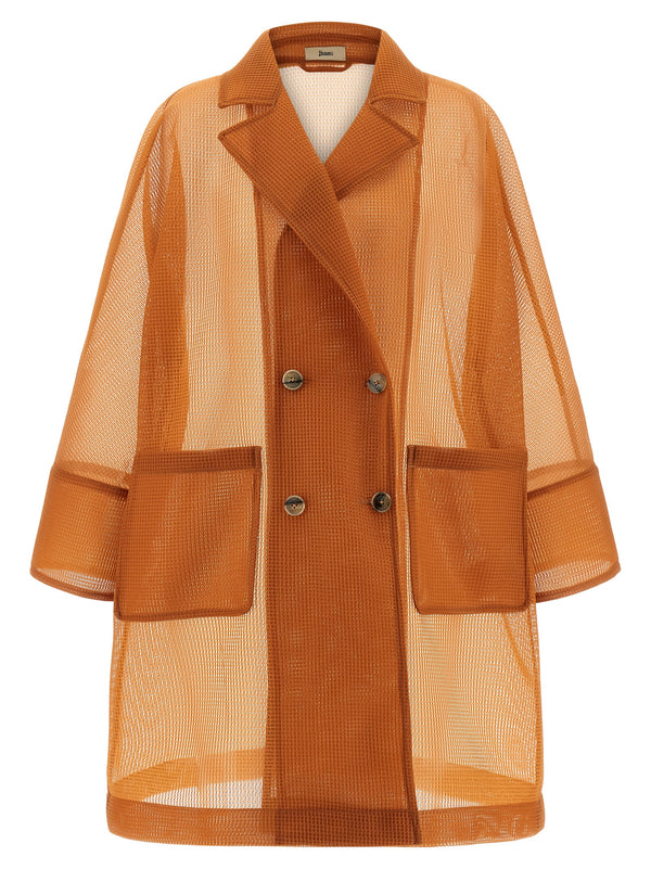 Herno 100% Polyester coat in orange