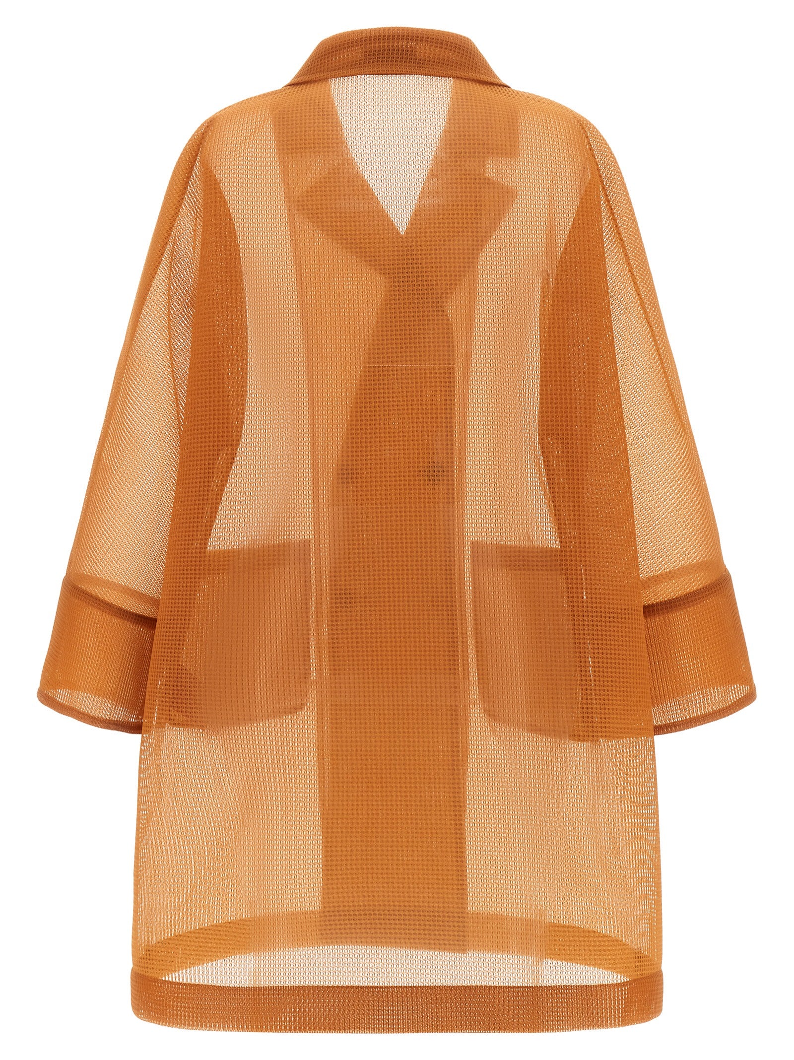 Herno 100% Polyester coat in orange — view 2