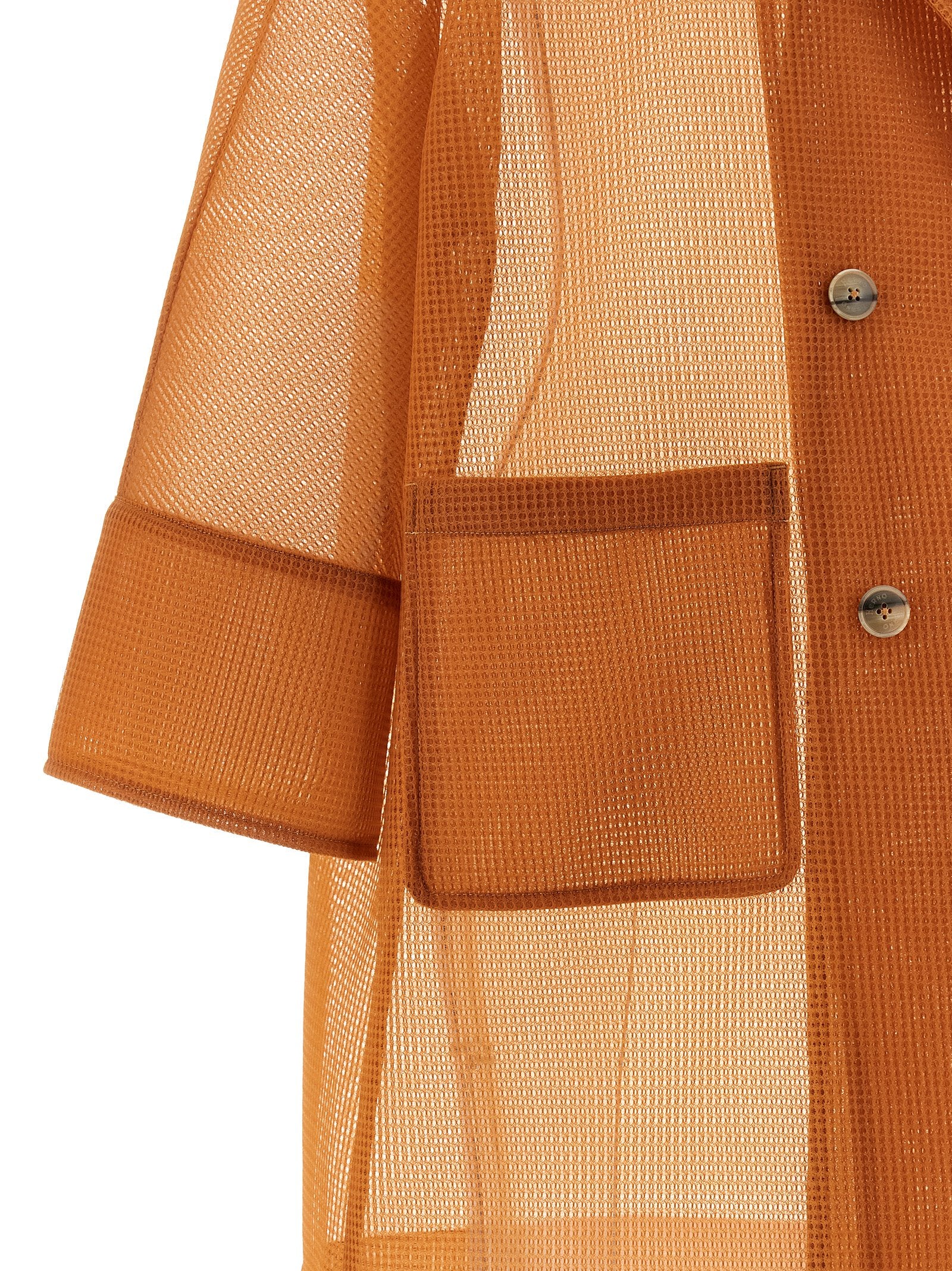 Herno 100% Polyester coat in orange — view 4
