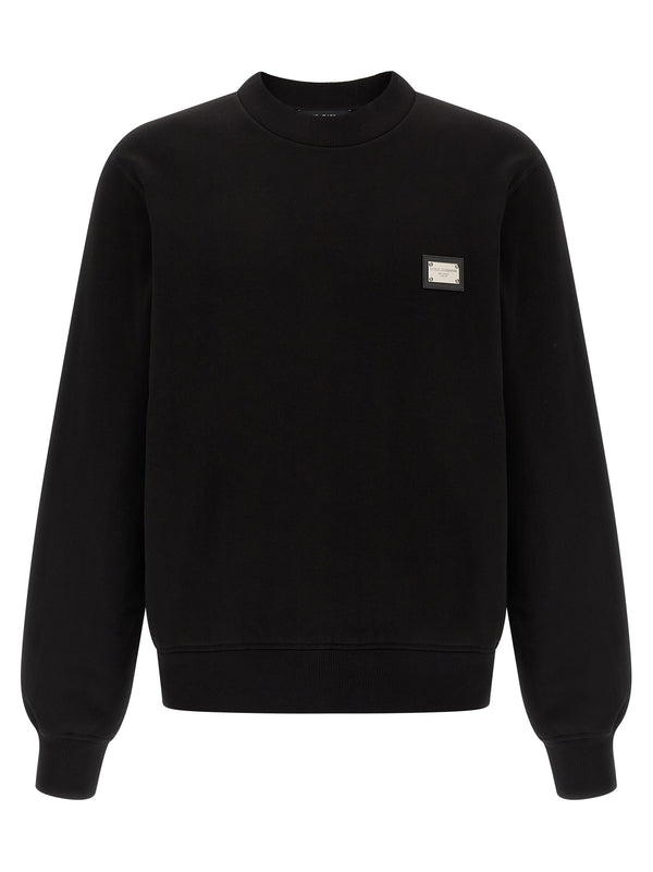 Dolce & Gabbana 100% cotton sweatshirt in black