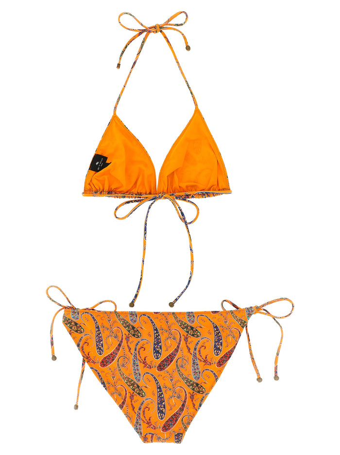 Etro 72% polyamide bikini in orange — view 2