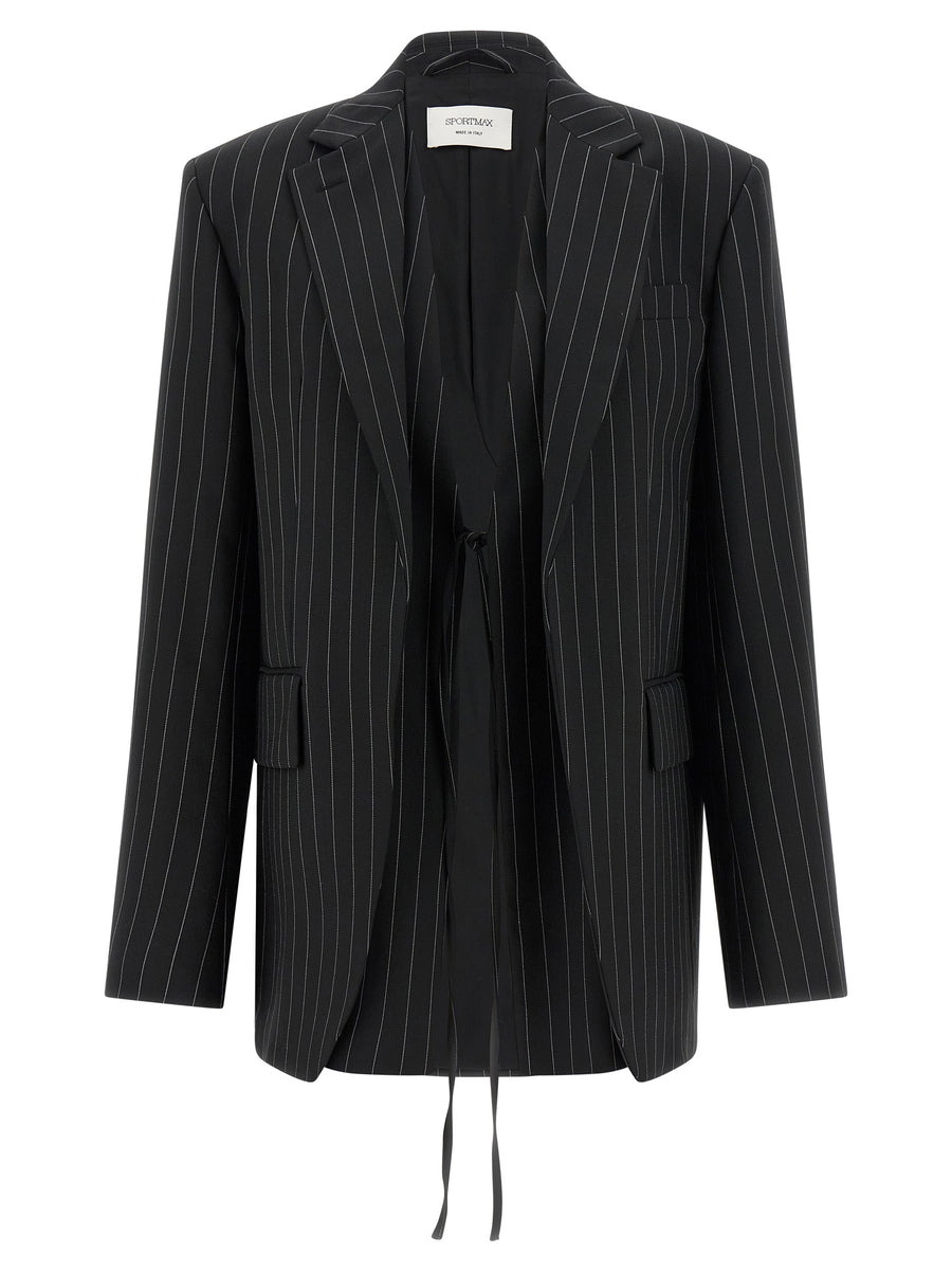 Sportmax 54% wool blazer in black