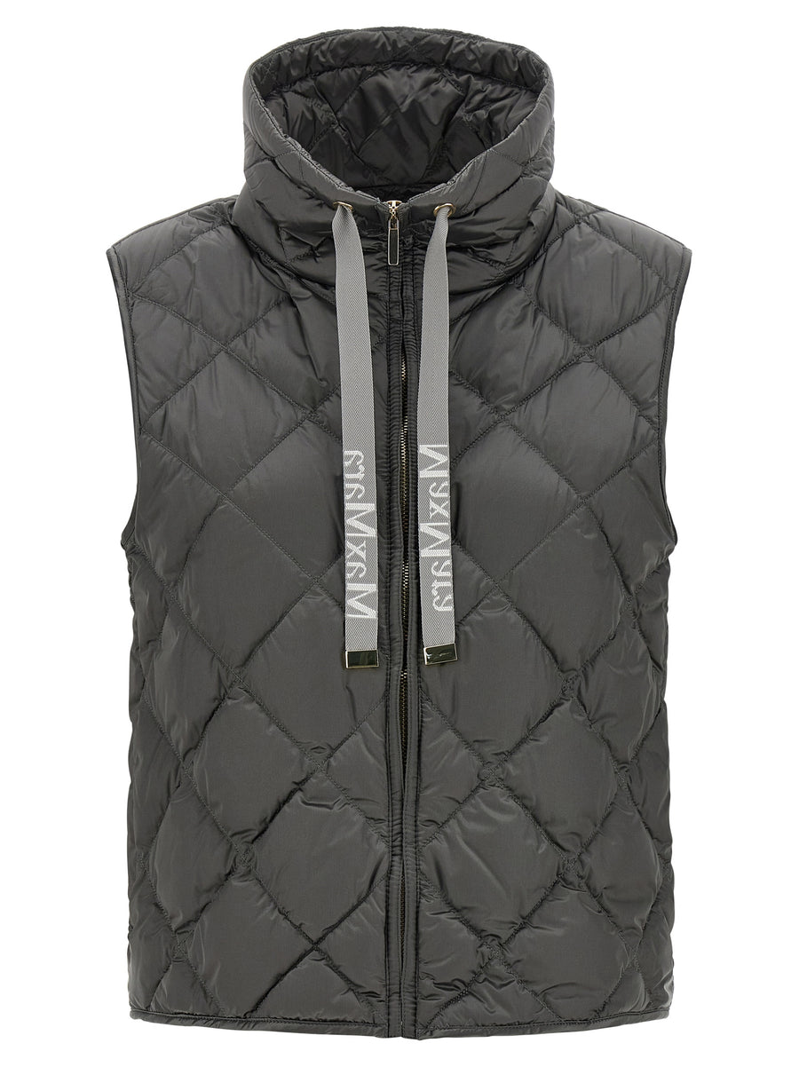 Max Mara 100% polyamide vest in gray