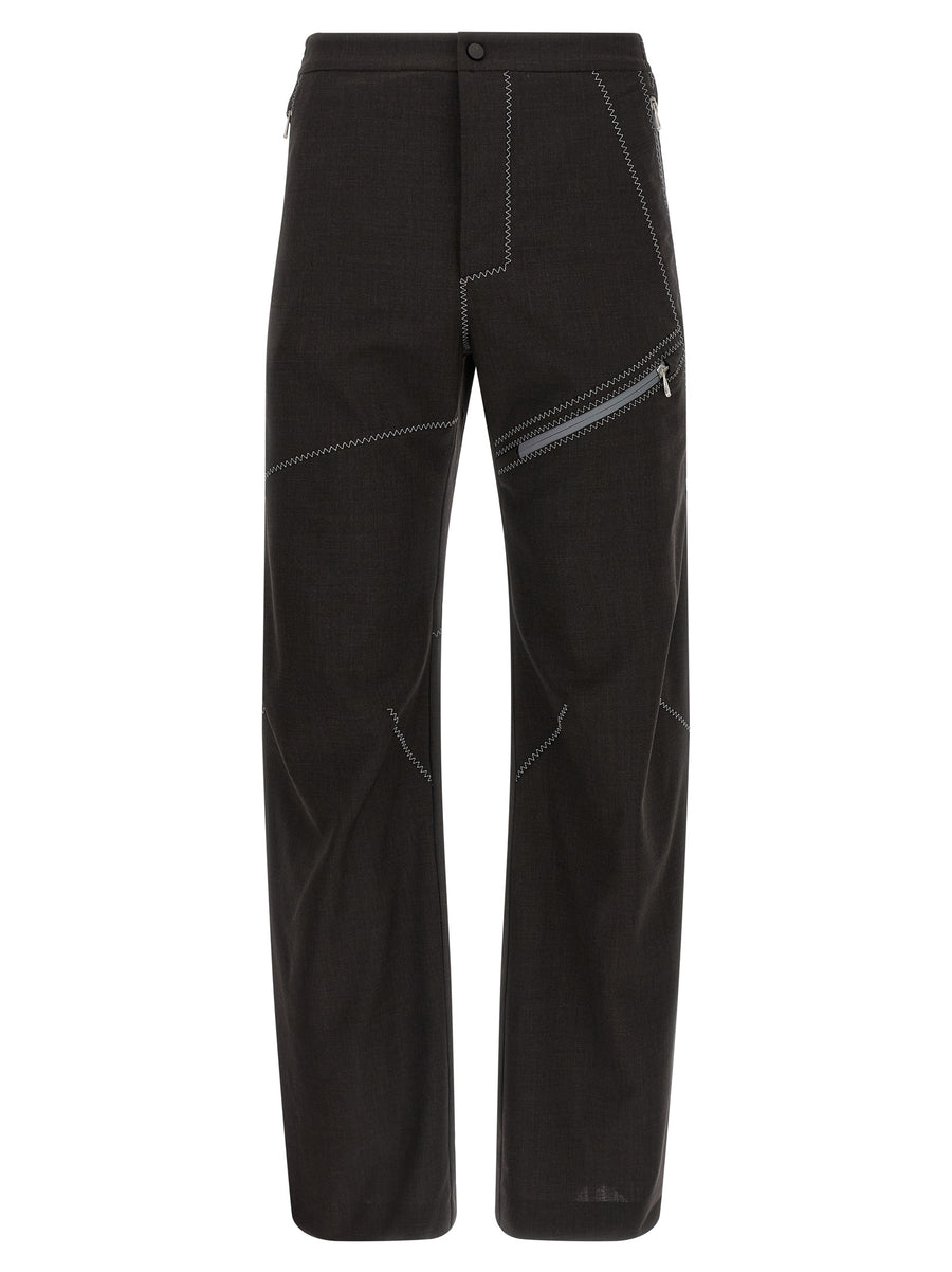 Kiko Kostadinov 100% Virgin Wool trousers in brown