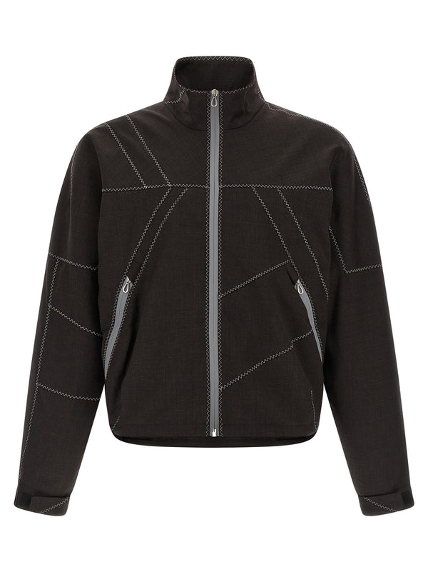 Kiko Kostadinov 100% virgin wool jacket in brown