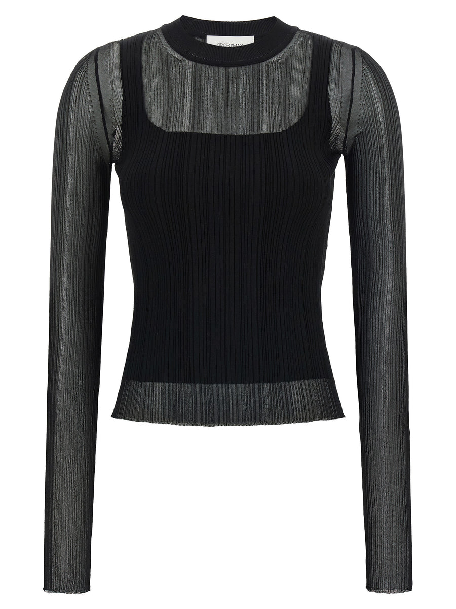 Sportmax 72% viscose sweater in black