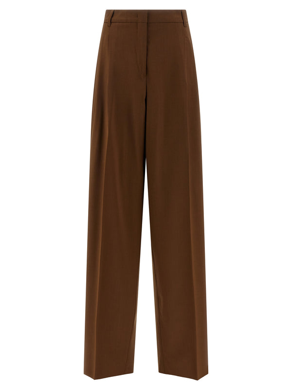 Max Mara 100% Virgin Wool trousers in brown