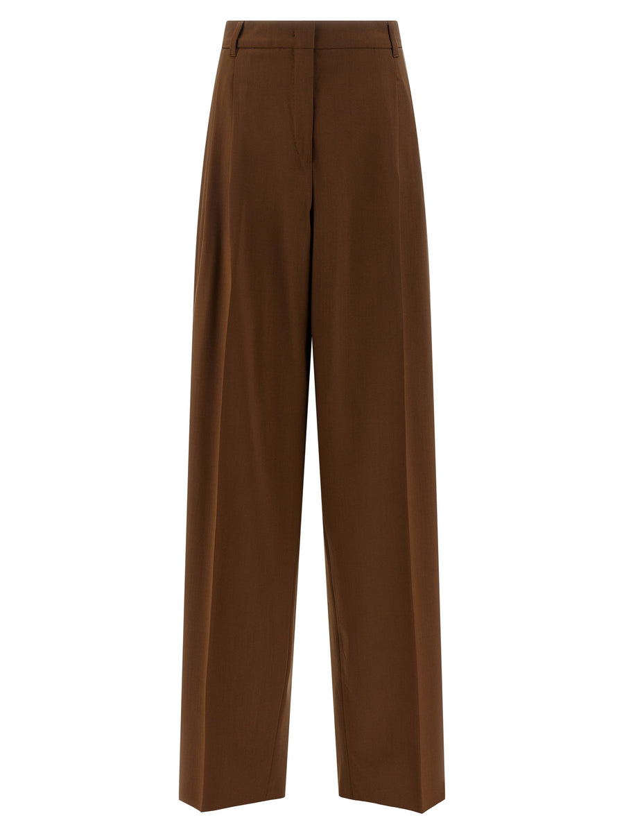 Max Mara 100% Virgin Wool trousers in brown