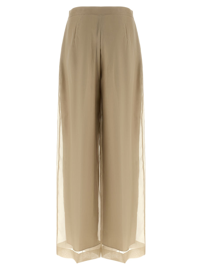 Max Mara 100% Silk trousers in beige — view 2
