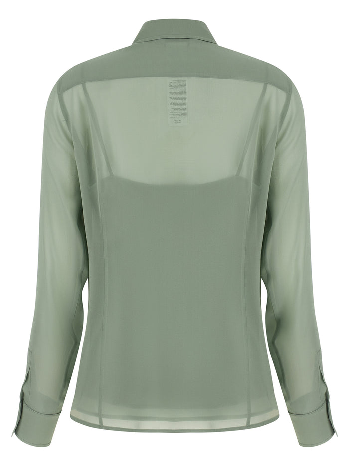Max Mara 100% Silk blouse in green — view 2