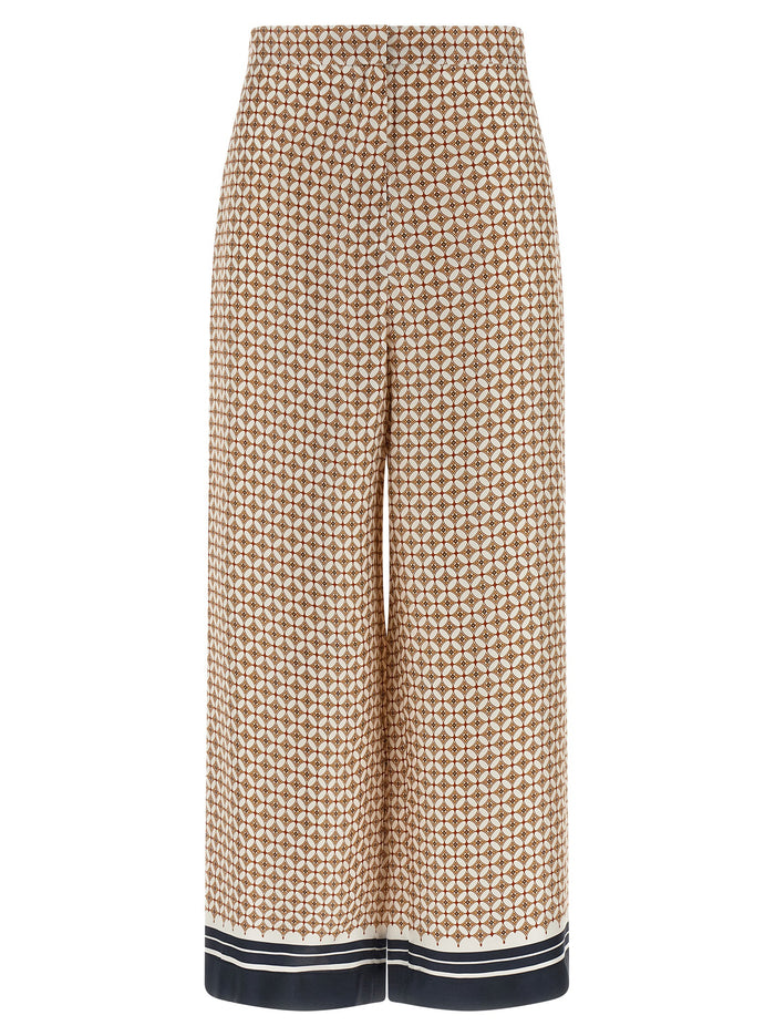 Max Mara 100% Silk trousers in brown