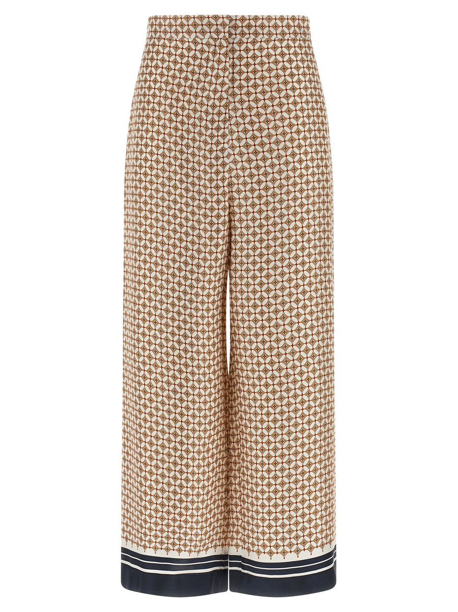 Max Mara 100% Silk trousers in brown