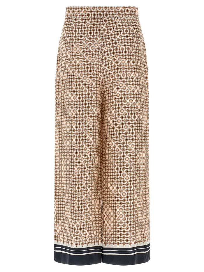 Max Mara 100% Silk trousers in brown — view 2