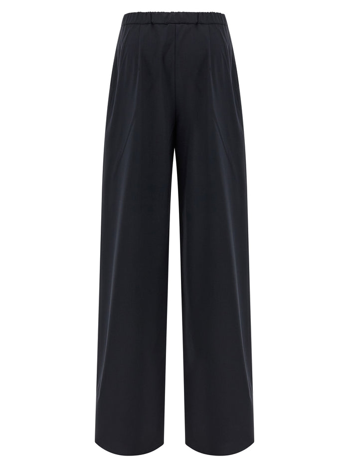Max Mara 100% Virgin Wool trousers in black — view 2