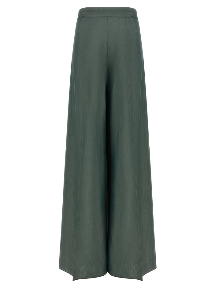 Max Mara 75% virgin wool trousers in green — view 2