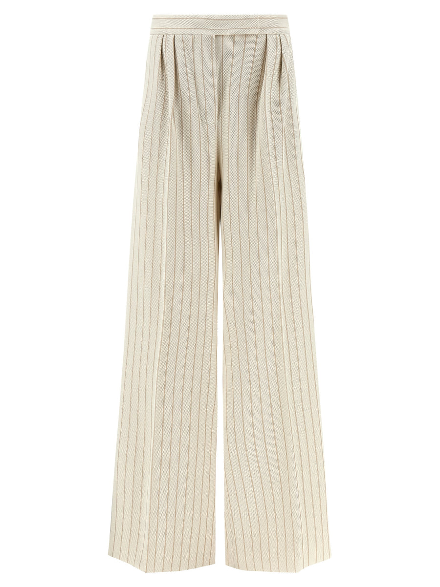 Max Mara 100% Cotton trousers in white