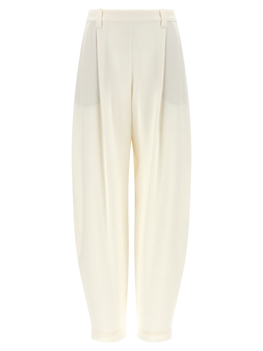 Brunello Cucinelli 72% Viscose trousers in beige