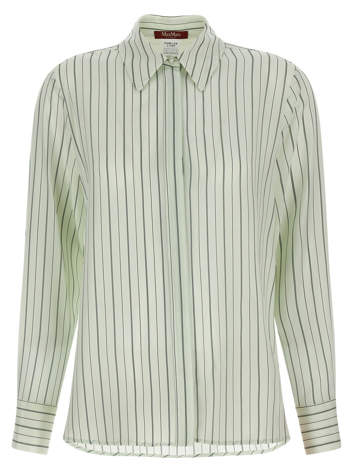 Max Mara 100% Silk blouse in green