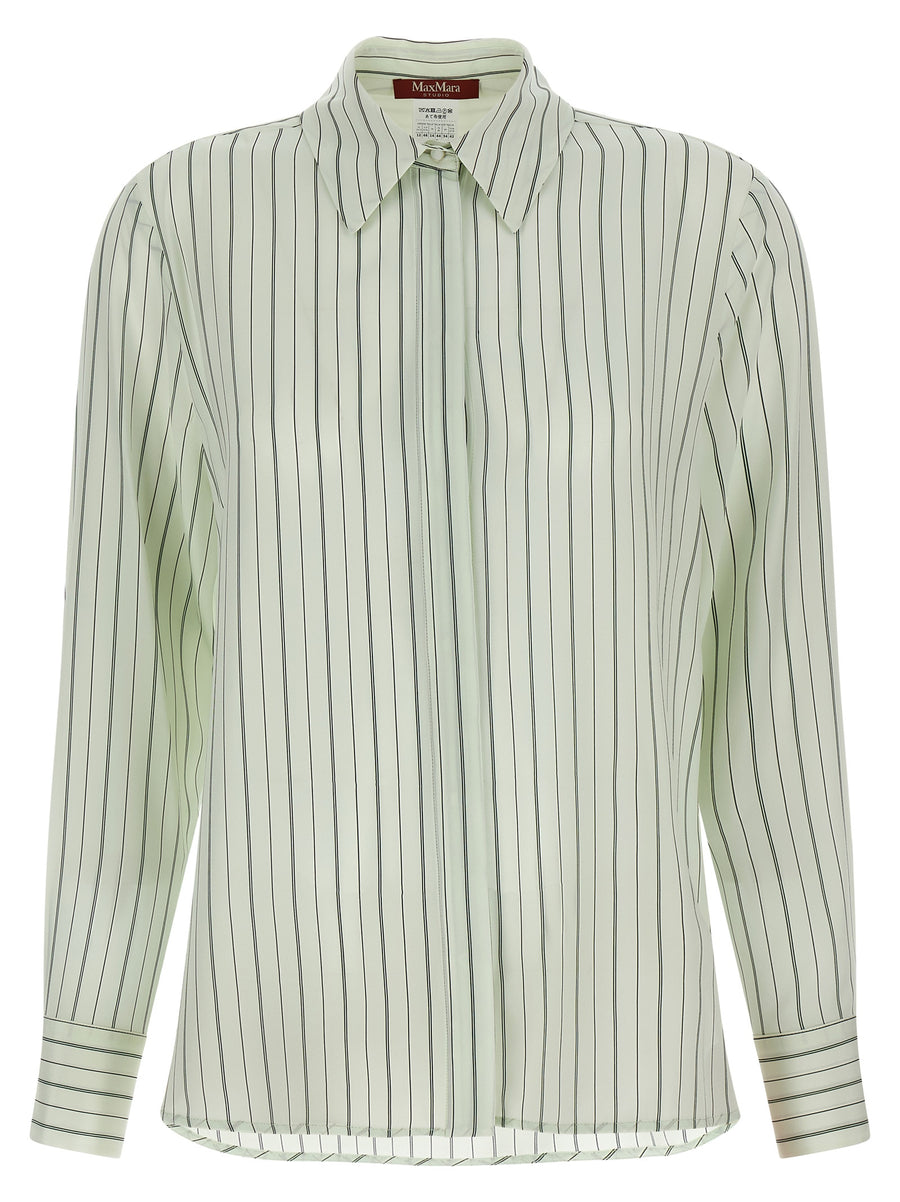 Max Mara 100% Silk blouse in green