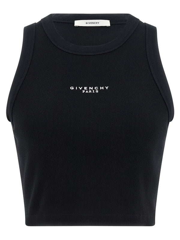 Givenchy 98% cotton tank top in black