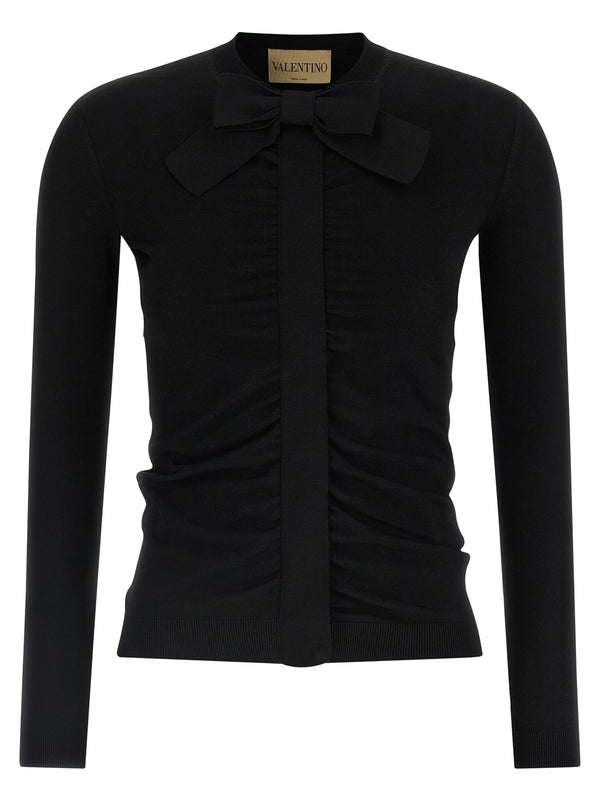 Valentino Garavani 83% viscose cardigan in black