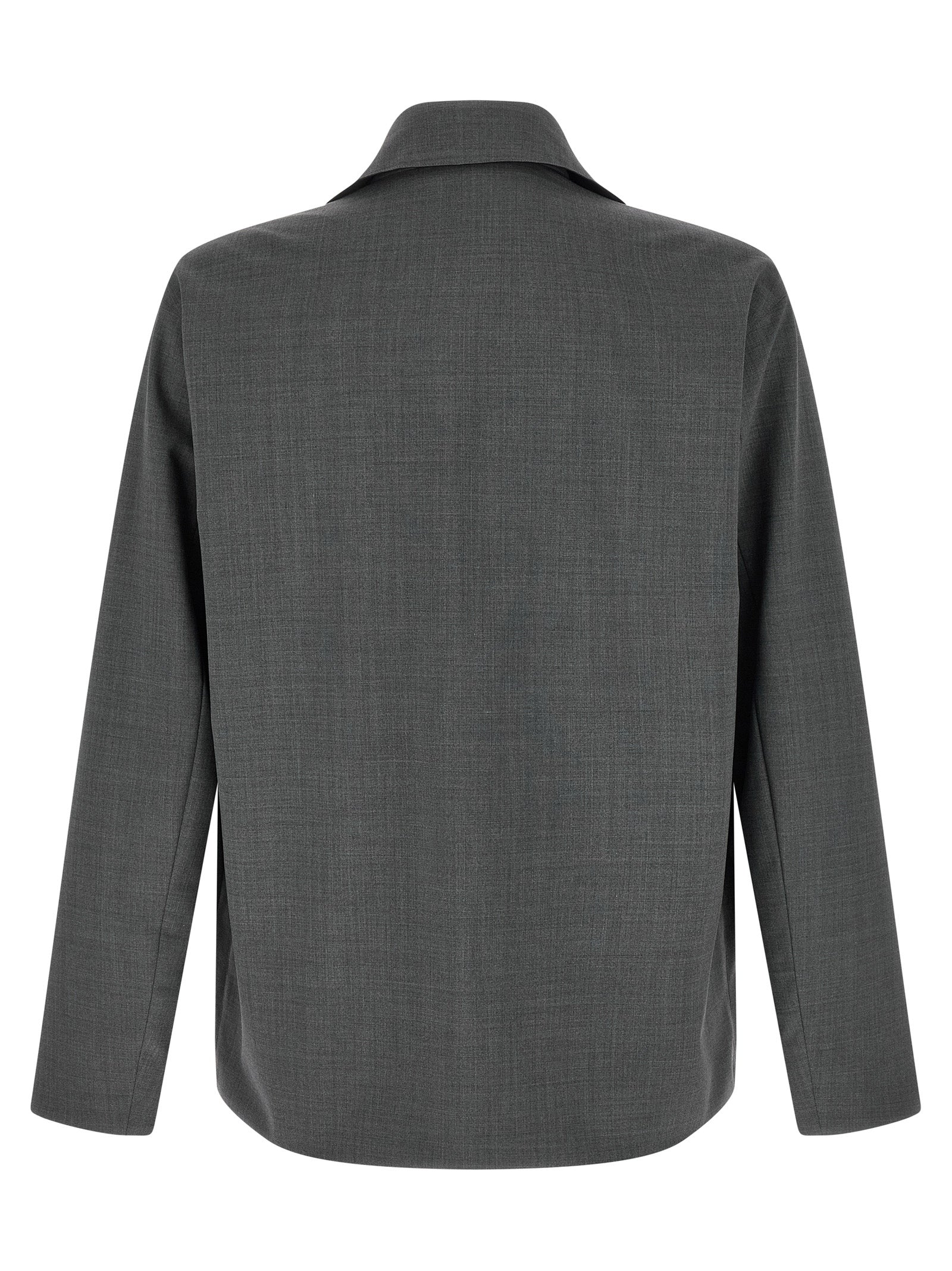 Herno 64% polyester overshirt in gray — view 3