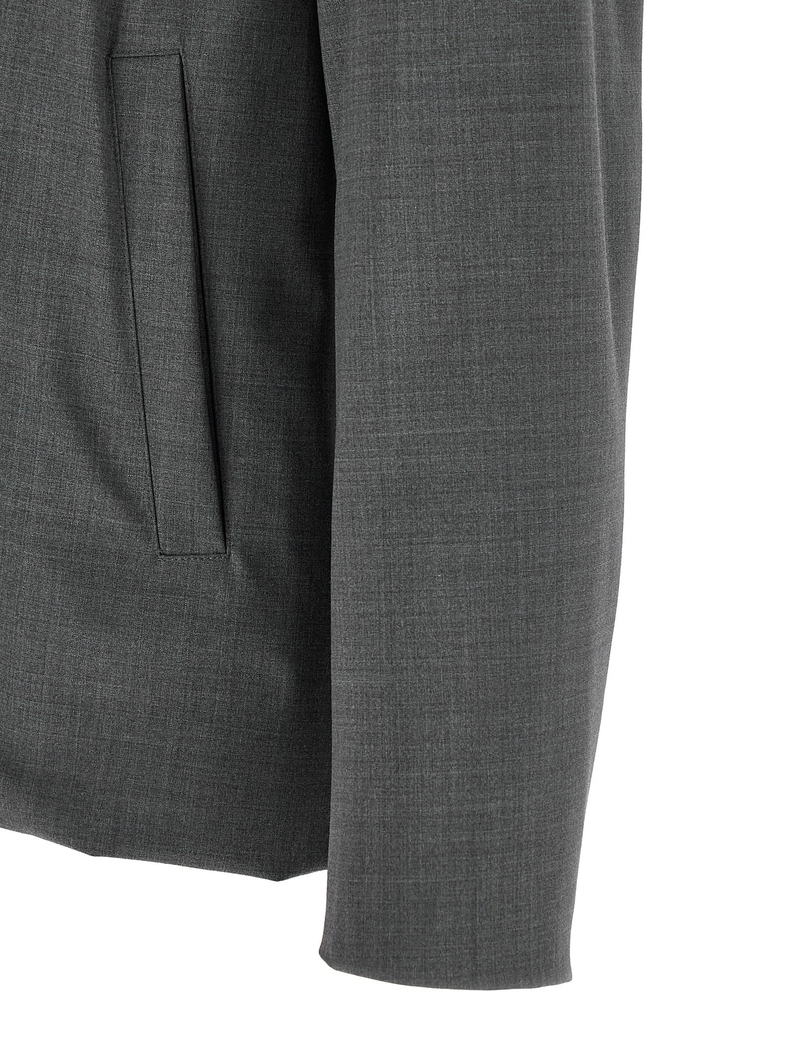 Herno 64% polyester overshirt in gray — view 5