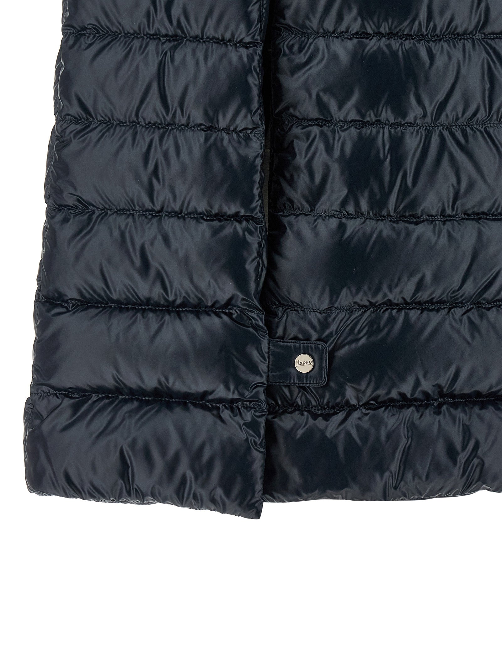 Herno 100% polyamide; goose down fill down cape in black — view 4
