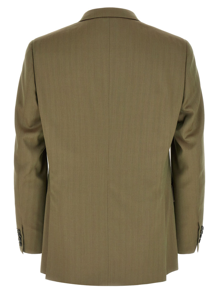 Brioni 100% Wool pant suit in green — view 2