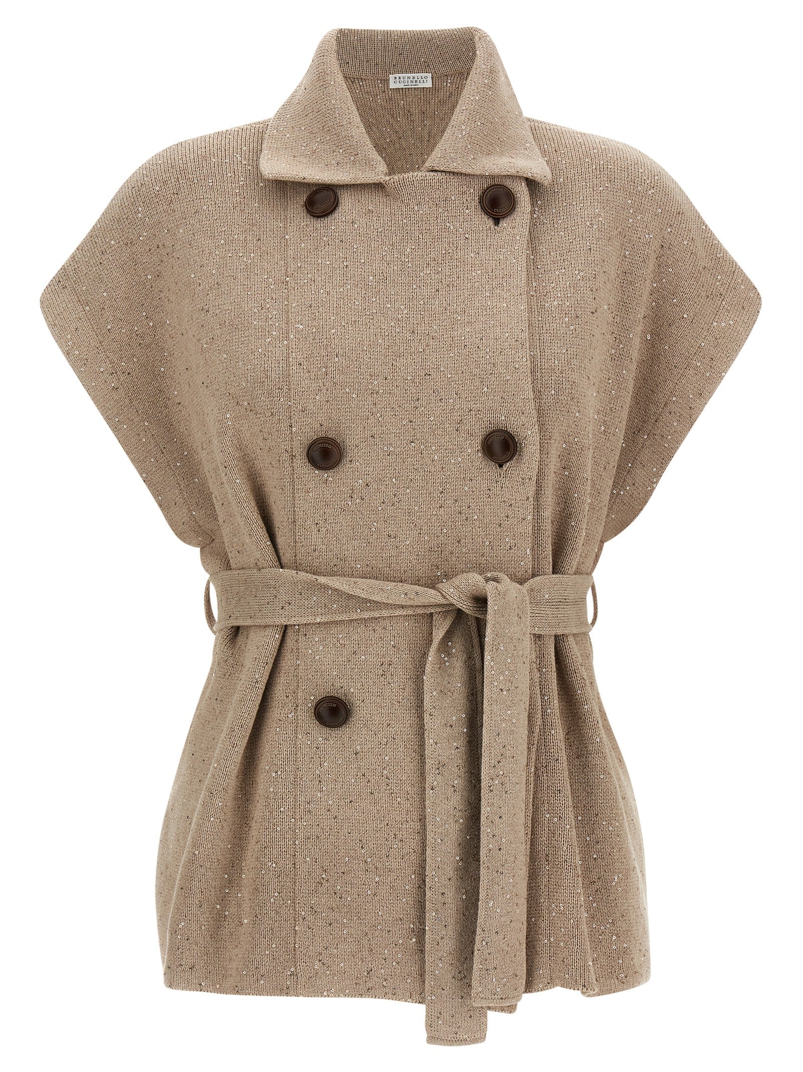 Brunello Cucinelli 96% Cotton cape in beige