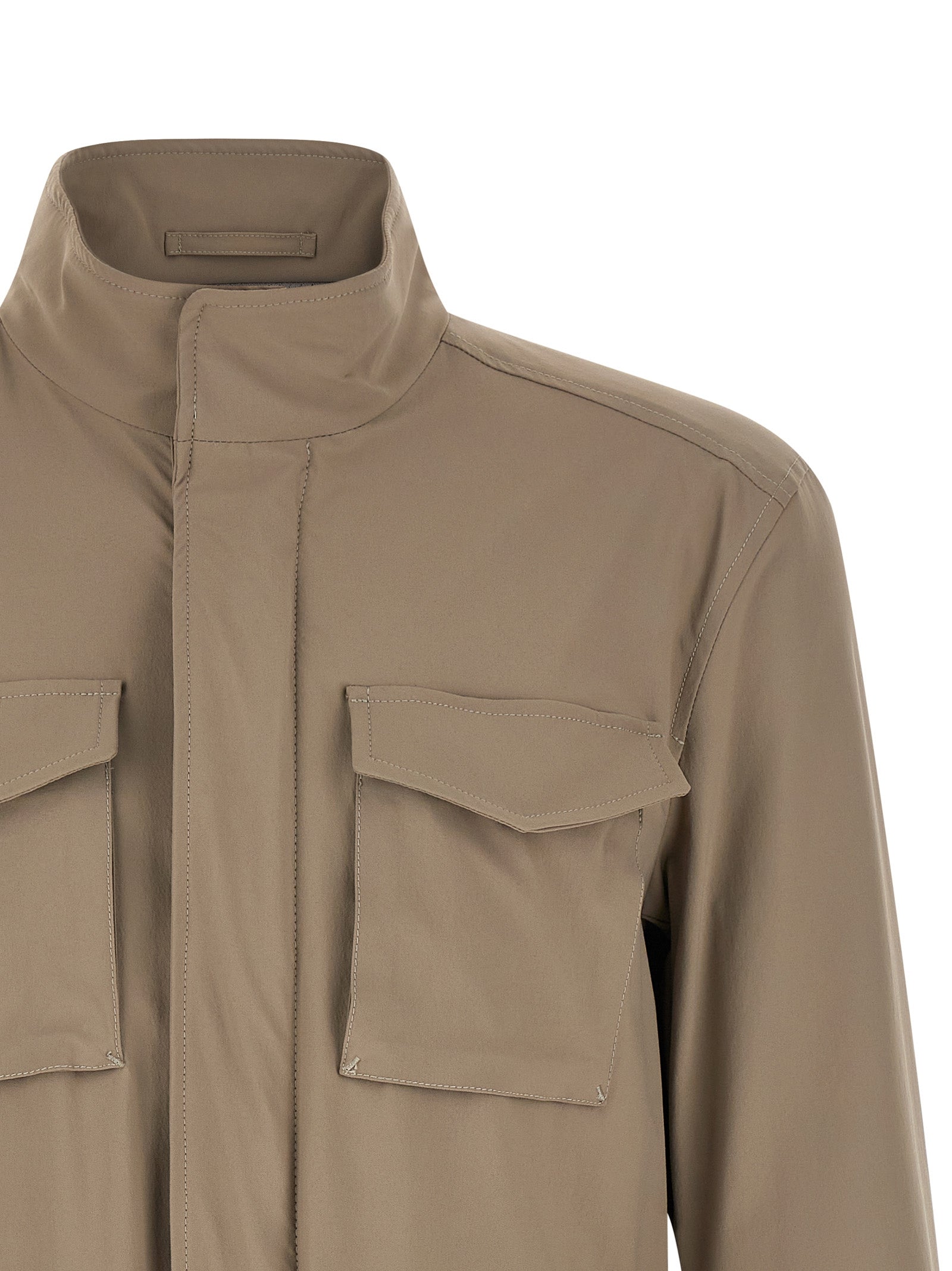 Herno 88% Polyamide jacket in beige — view 3