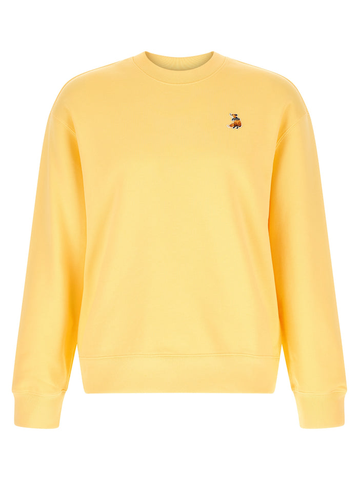 Maison Kitsuné 100% organic cotton sweatshirt in yellow