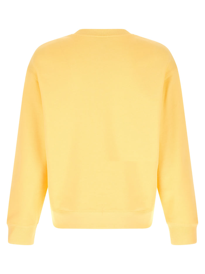 Maison Kitsuné 100% organic cotton sweatshirt in yellow — view 2