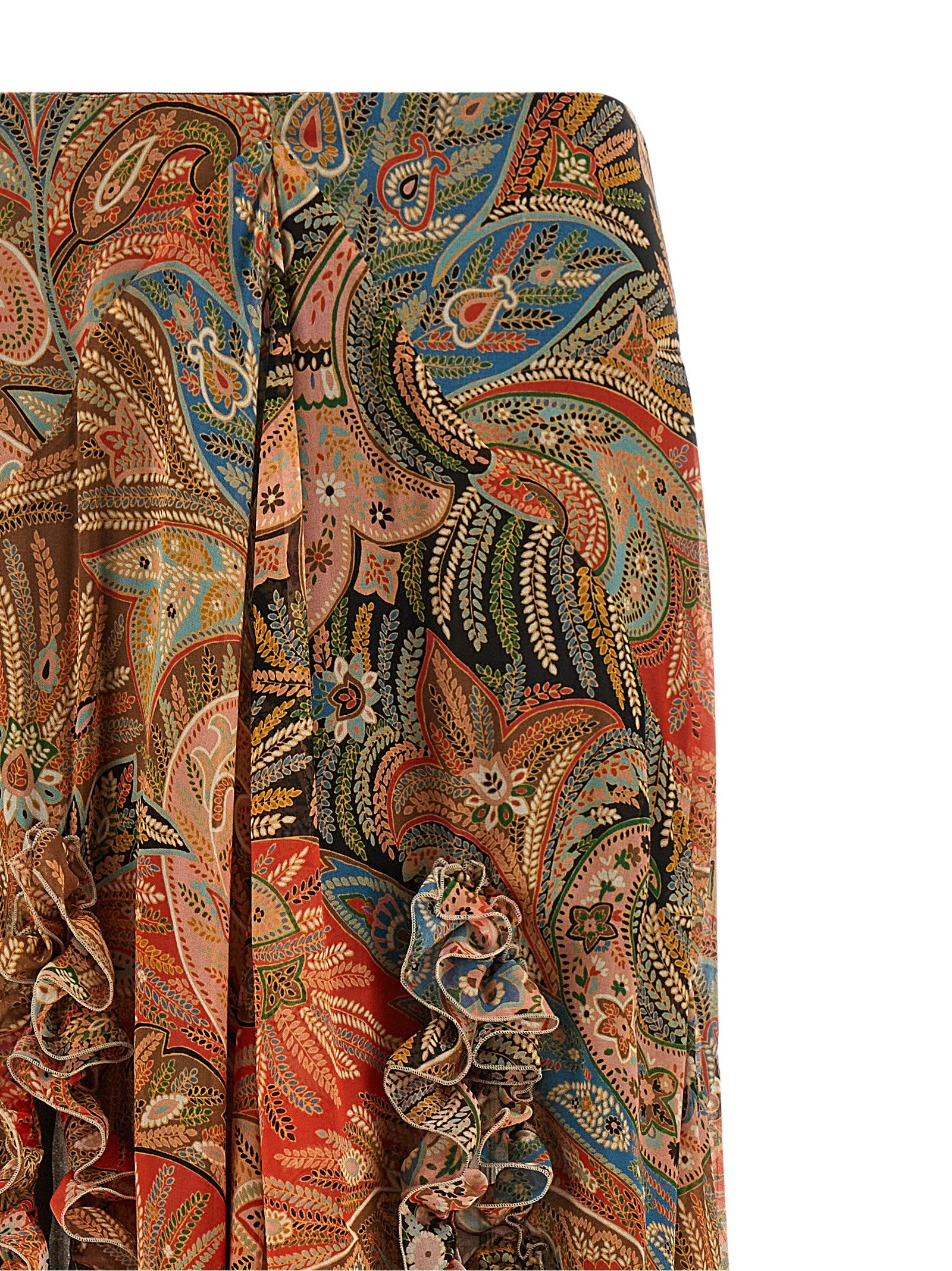 Etro 100% Silk skirt in orange — view 3