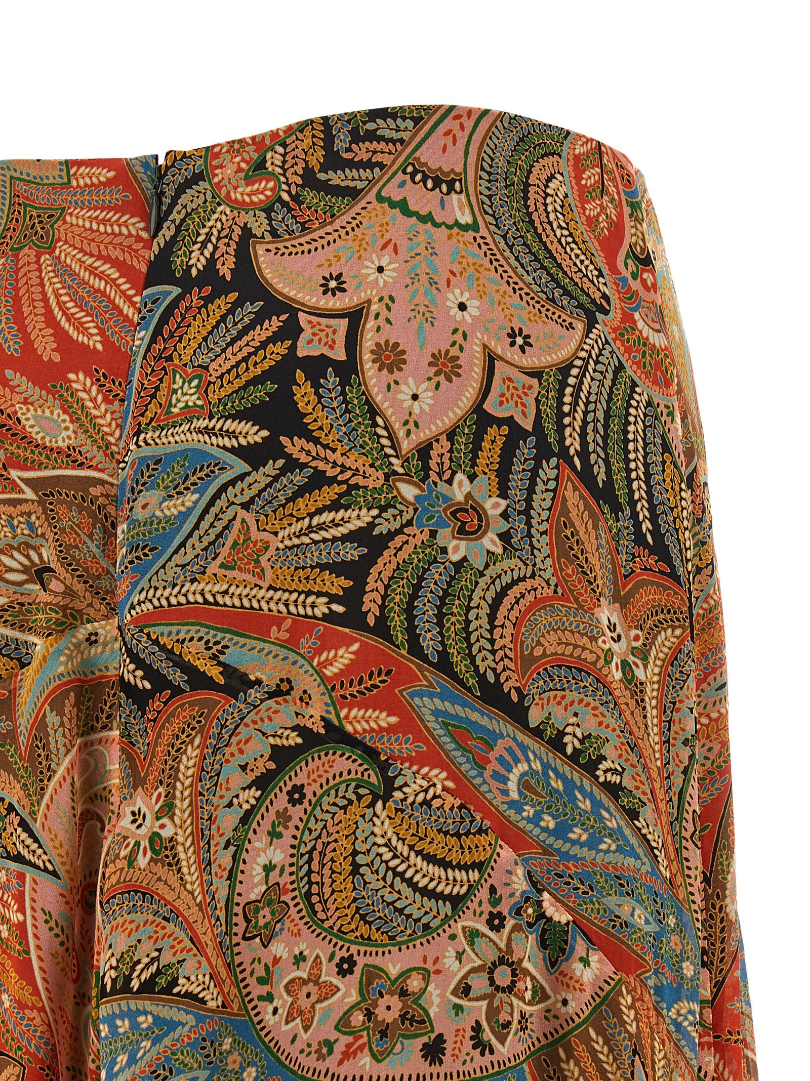Etro 100% Silk skirt in orange — view 4