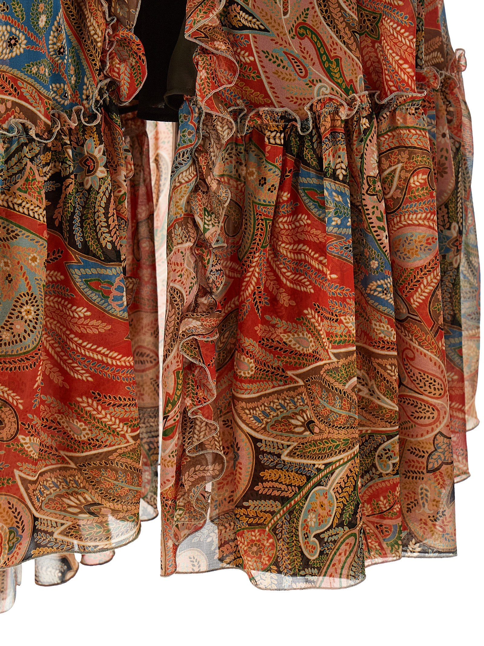 Etro 100% Silk skirt in orange — view 5