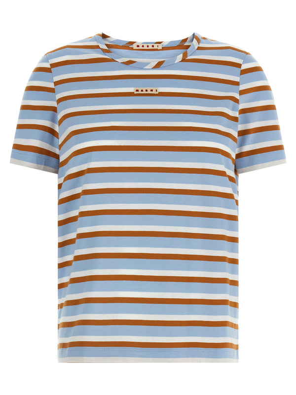 Marni 100% cotton t-shirt in blue