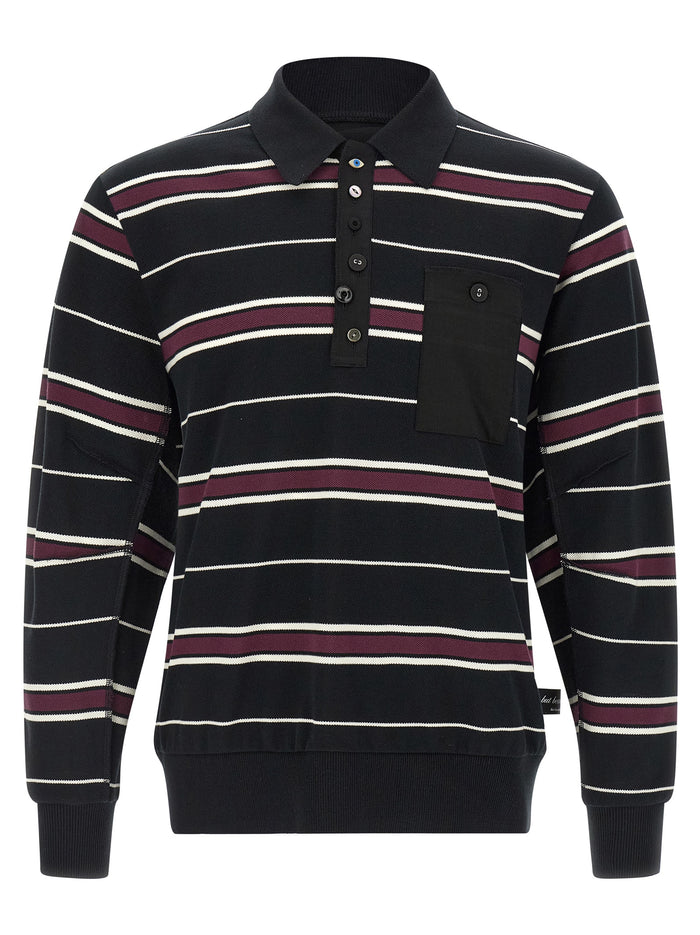 Undercover 100% cotton polo shirt in black