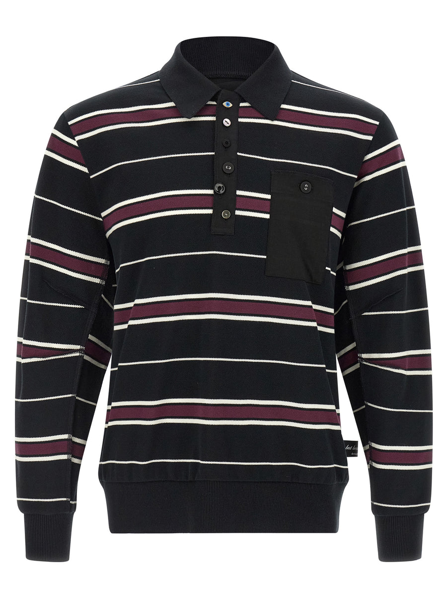 Undercover 100% cotton polo shirt in black