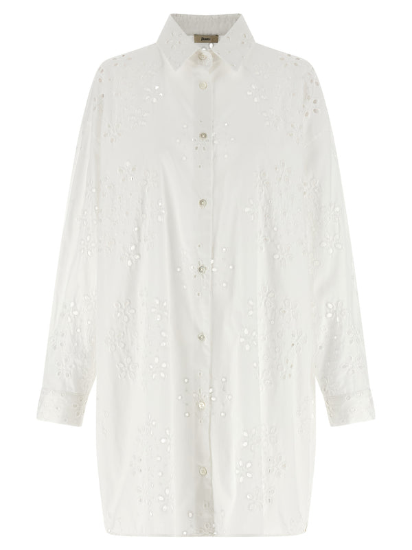Herno 98% cotton blouse in white