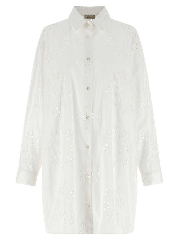 Herno 98% cotton blouse in white