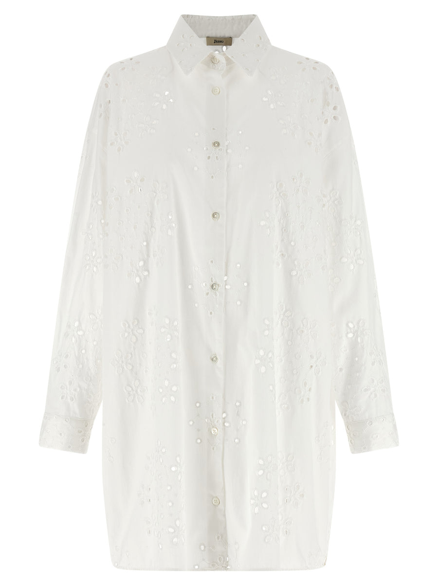Herno 98% cotton blouse in white