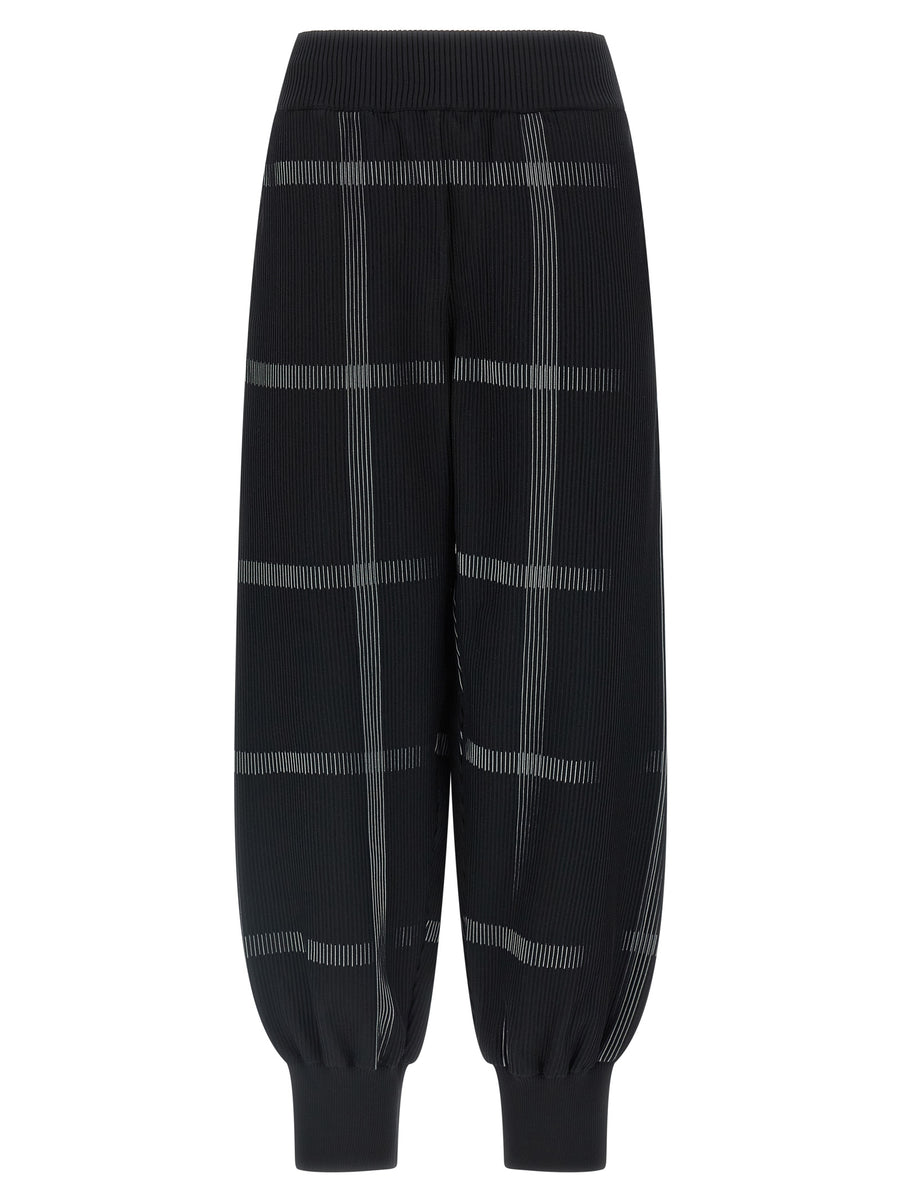 Pleats Please Issey Miyake 99% Polyester joggers in black