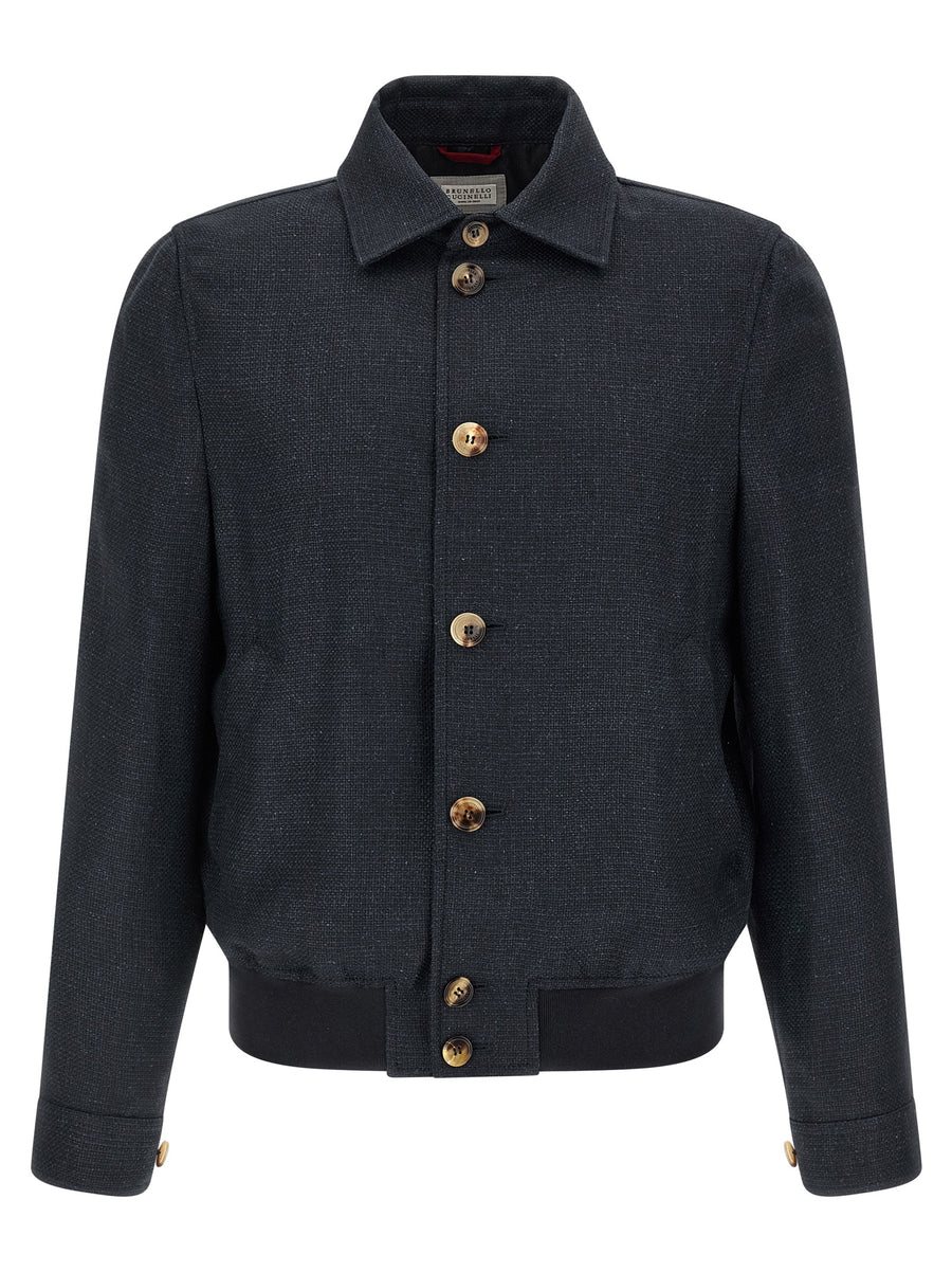 Brunello Cucinelli 49% Silk jacket in blue