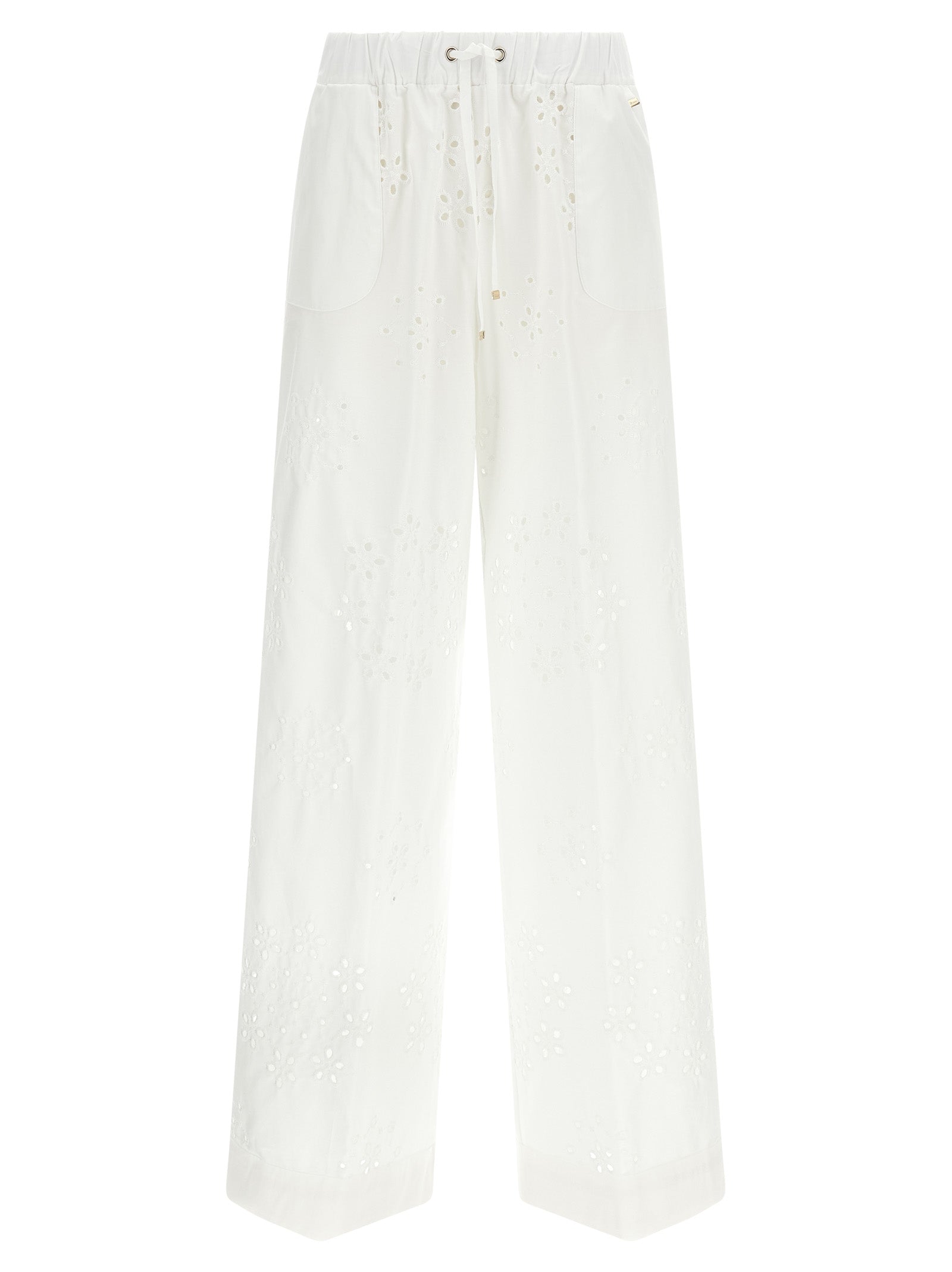 Herno 98% Cotton trousers in white