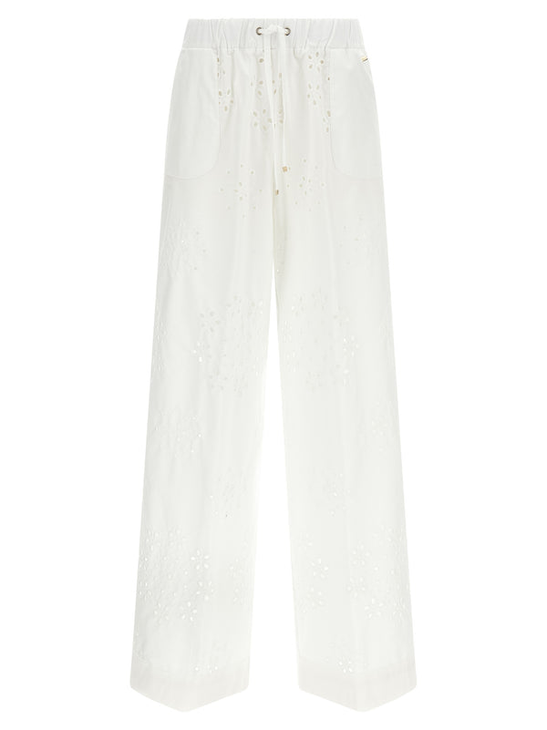 Herno 98% Cotton trousers in white